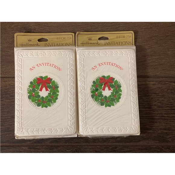 Hallmark Christmas An Invitation Party Lot of 2 Packs Vintage - Picture 4 of 6